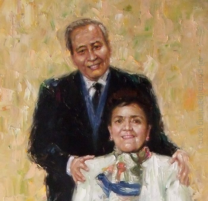 oil painting portrait - impressionistic and impasto style - the father