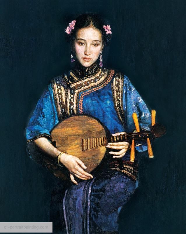 chen yifei oil painting chinese paintings portrait painter artist famous yi fei china artists painted paint canvas brother french asian
